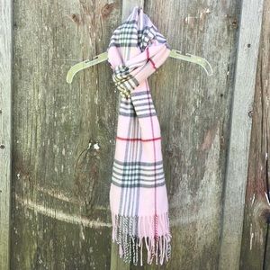 Pink Plaid Scarf
